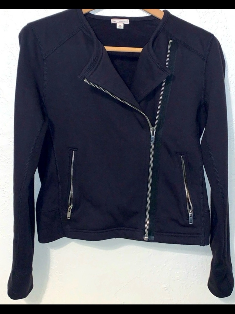 GAP Black Asymmetrical Zip Jacket
